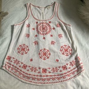 Embroidered tank top